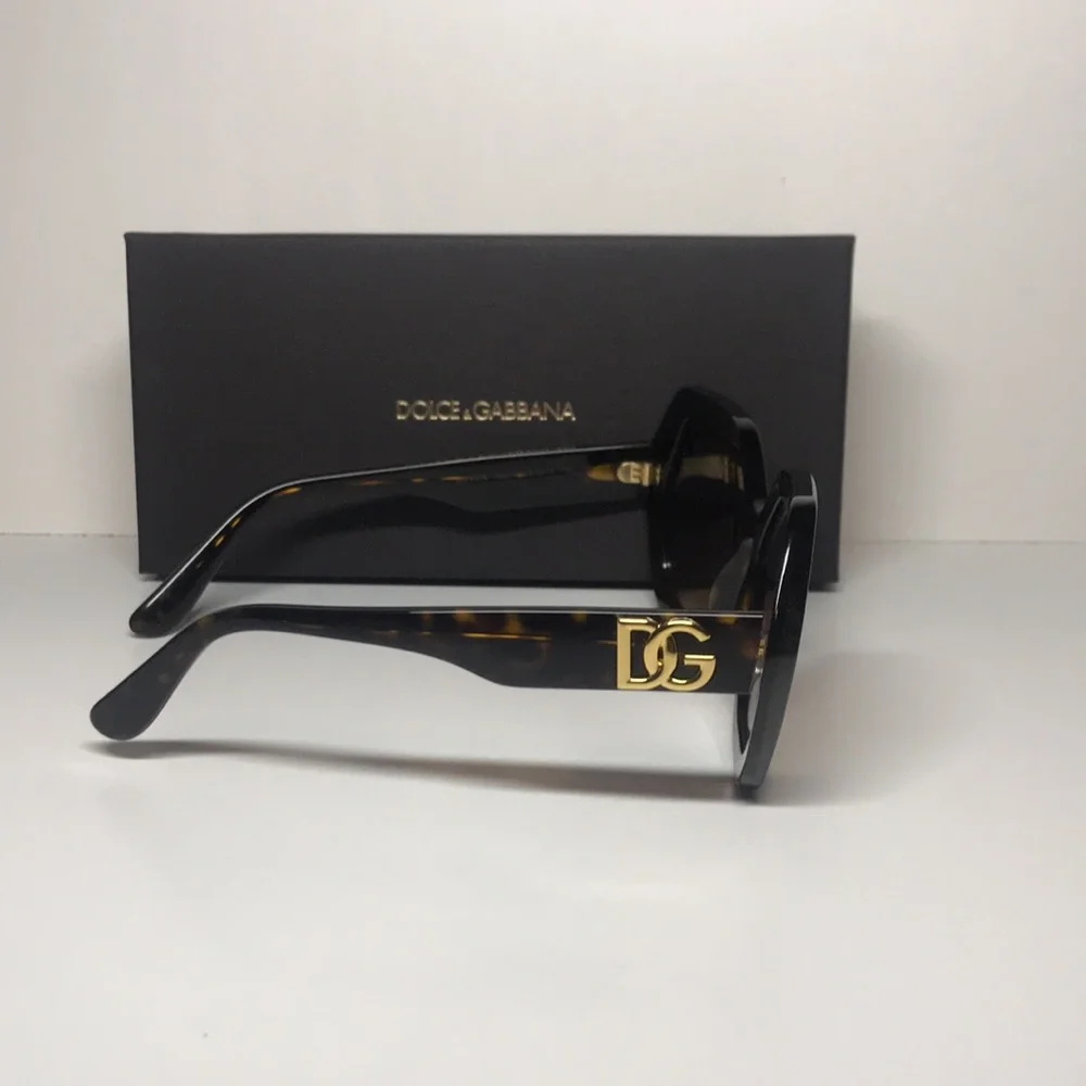 New Authentic Dolce & Gabbana DG4406 502/13 Gradient Brown Hexagonal Sunglasses